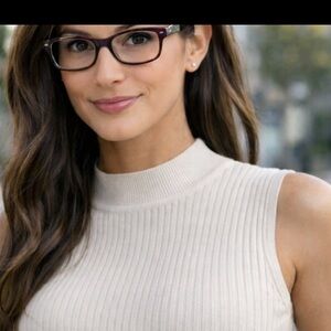 Jill Stuart brown and turquoise stylish Glasses